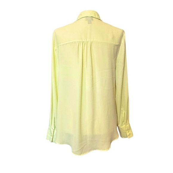 Worthington Button Down Long Sleeve Shirt Blouse. Pineapple Yellow Size M #1394 - Picture 3 of 7